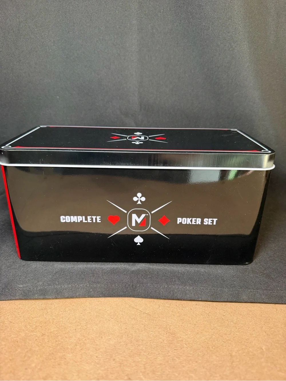 Texas Hold ‘em Poker Set In Tin Opened Tin Never Used